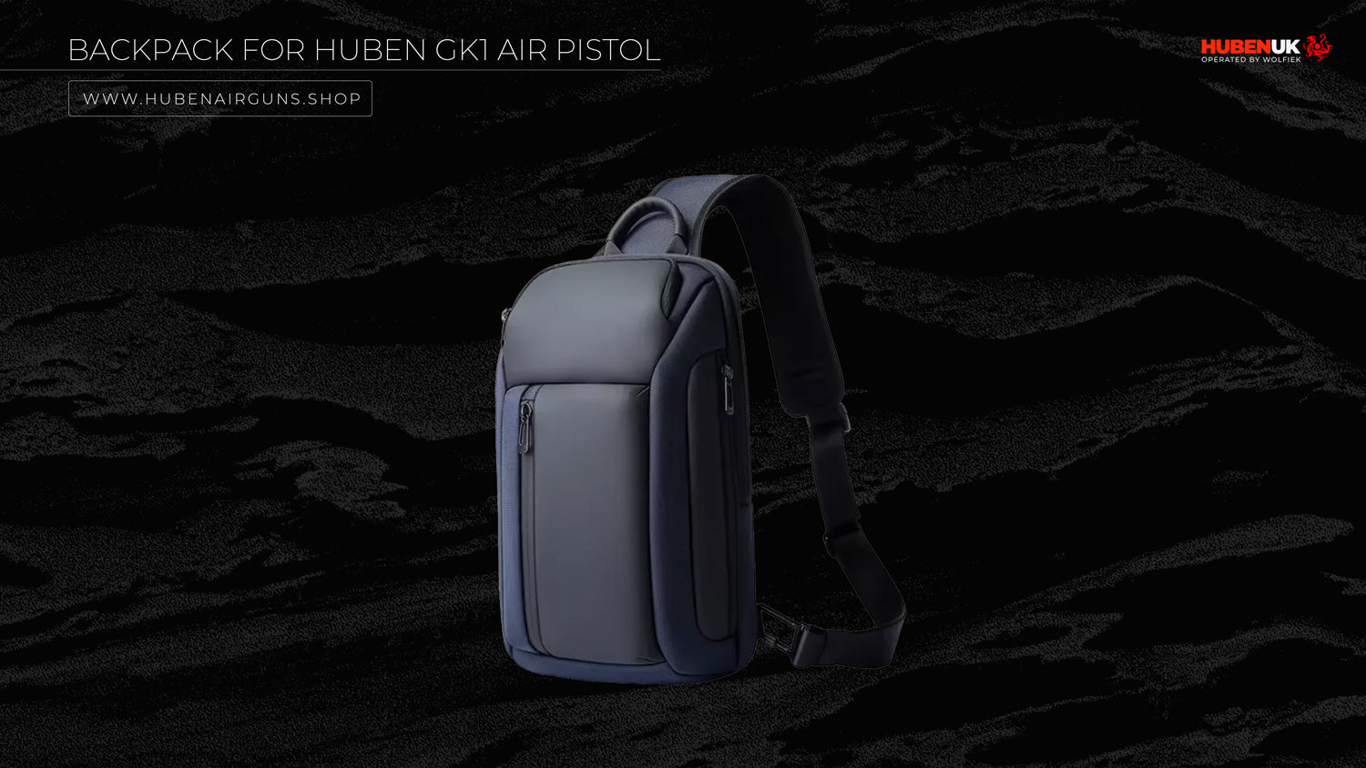 Backpack for Huben GK1 Air Pistol in dark blue color
