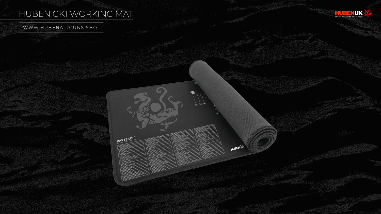 Huben GK1 Working Mat half rolled non slip maintenance surface