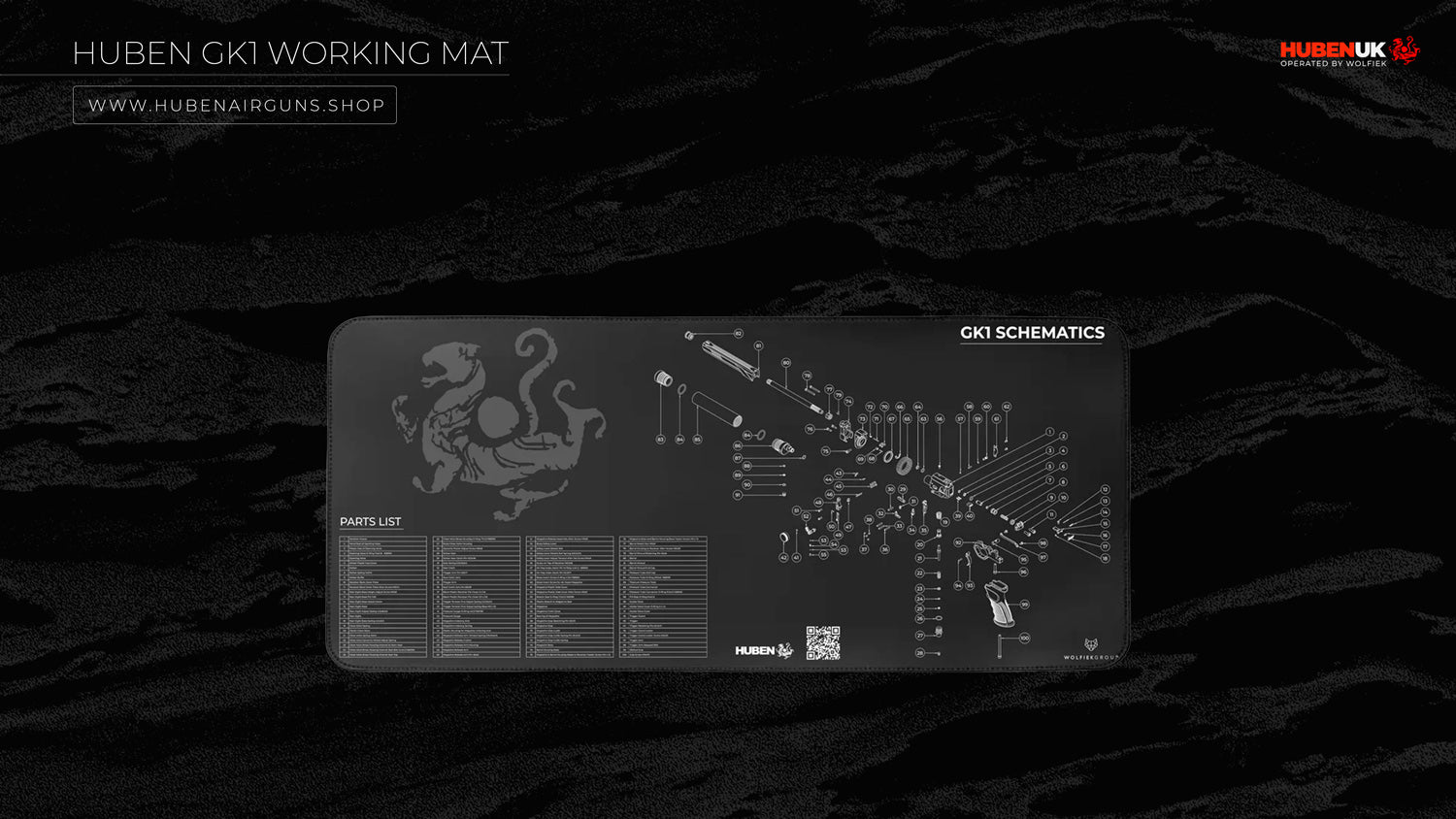 Huben GK1 working mat fully unrolled GK1 Schematic Print